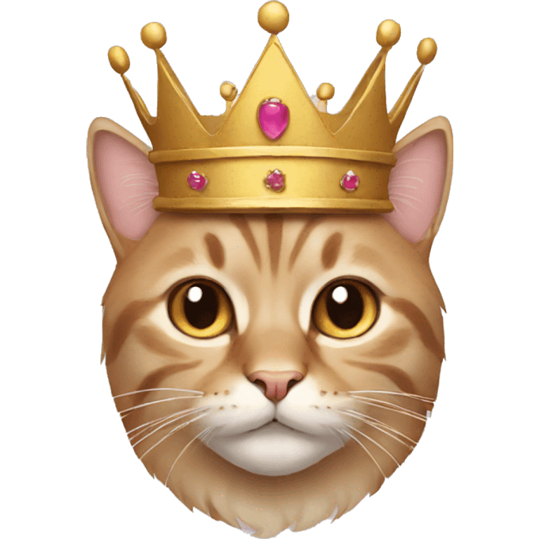 A cat with a crown emoji