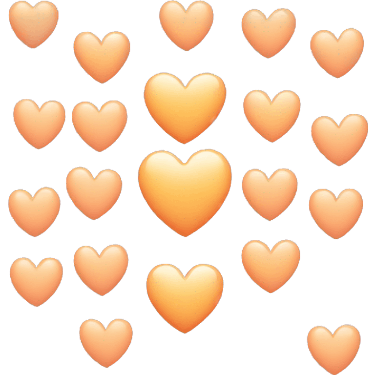 Heart light orange pastel emoji