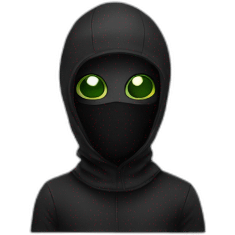 Alien with black balaclava emoji