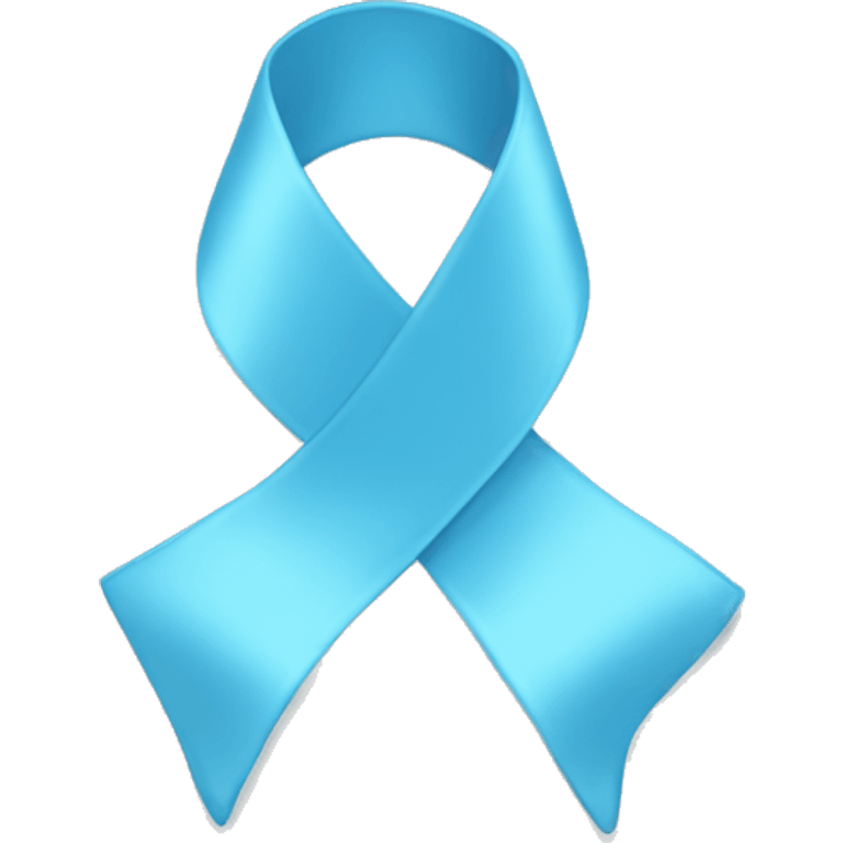 light blue ribbon  emoji