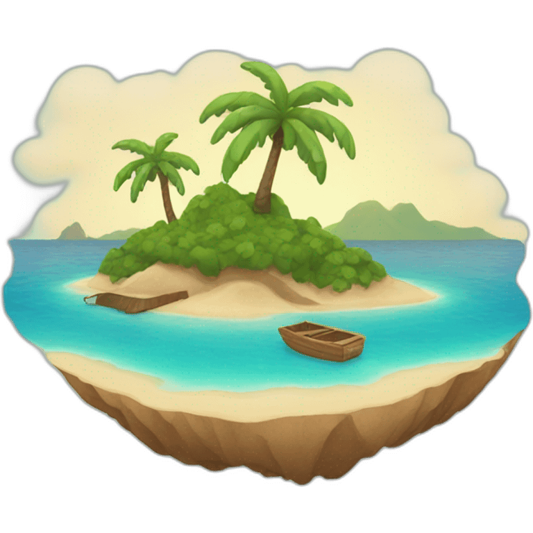 Island with a beach emoji