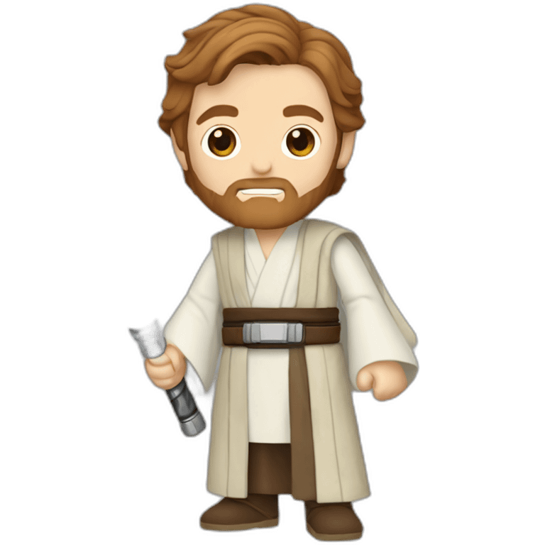 Obi Wan Kenobi with lightsaber emoji