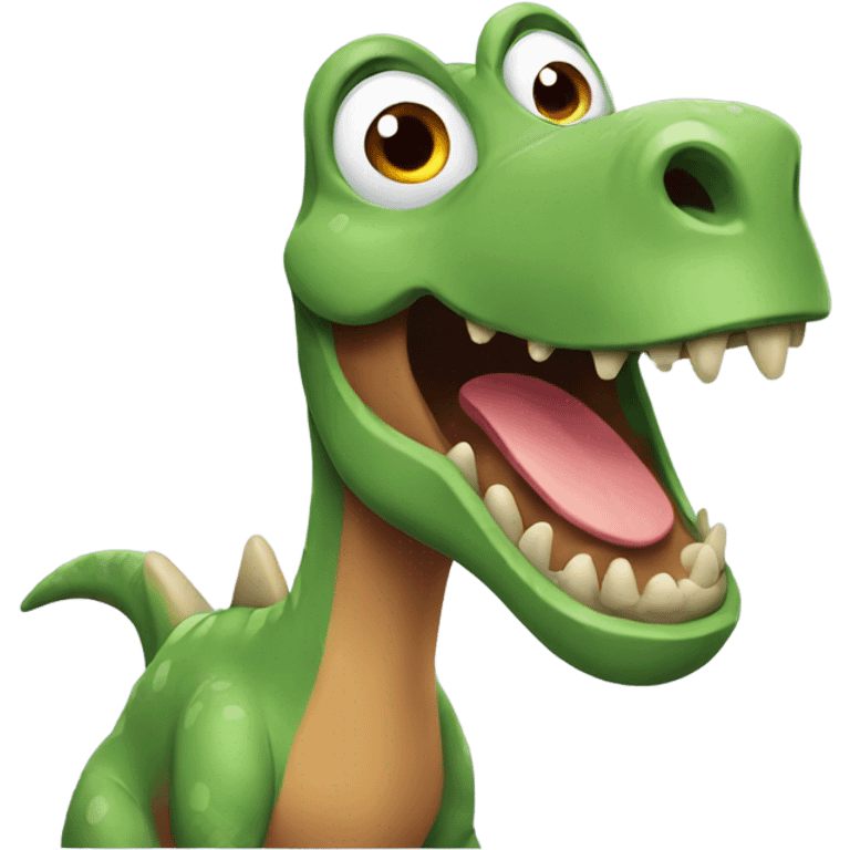 goofy dinosaur emoji