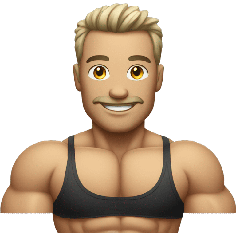 automobile bodybuilder emoji