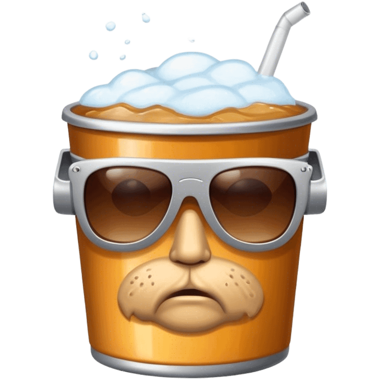 sad bucket of beers with sunglasses  emoji