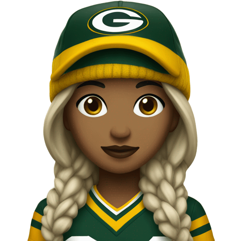 Packers girl with hat emoji