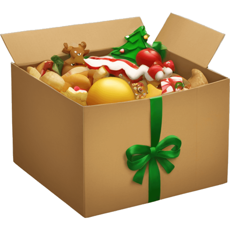 christmasy food box emoji