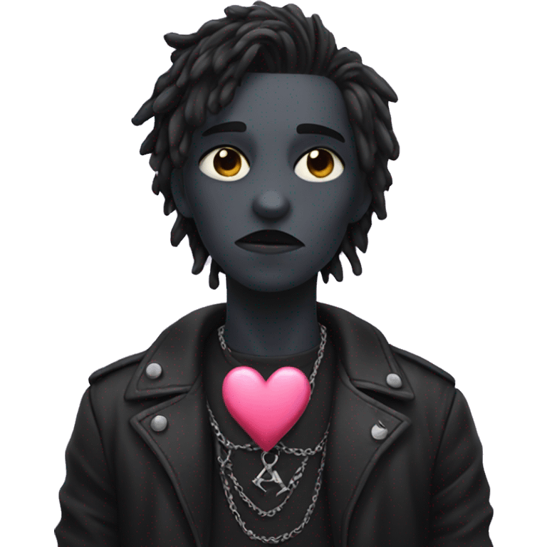 Goth heart emoji