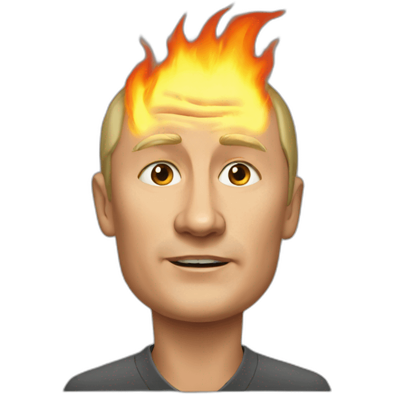 burning putin emoji