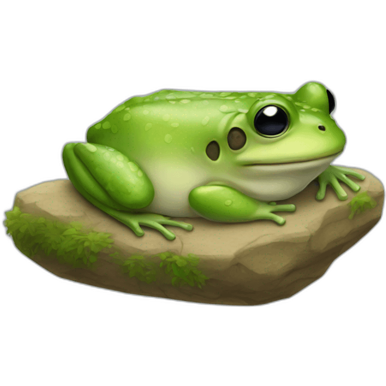 frog sleeping emoji