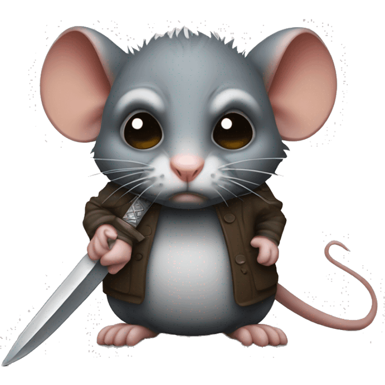 grumpy rat with a dagger emoji