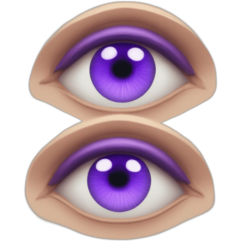 majestic godly violet iris eyeball serious intense symmetrical knowledgable emoji