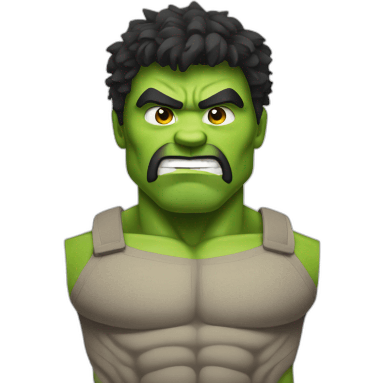 hulk with black beard medium shot chest emoji