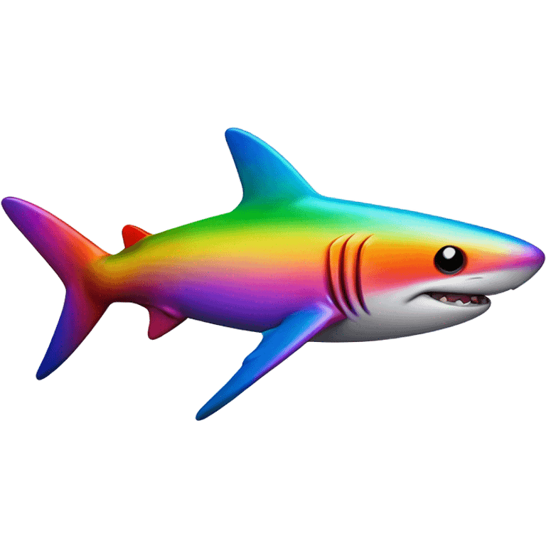 Rainbow shark  emoji