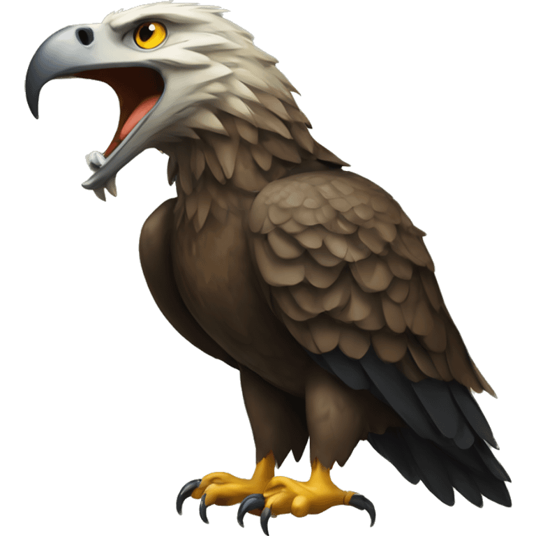 eagle with crocodile's head emoji