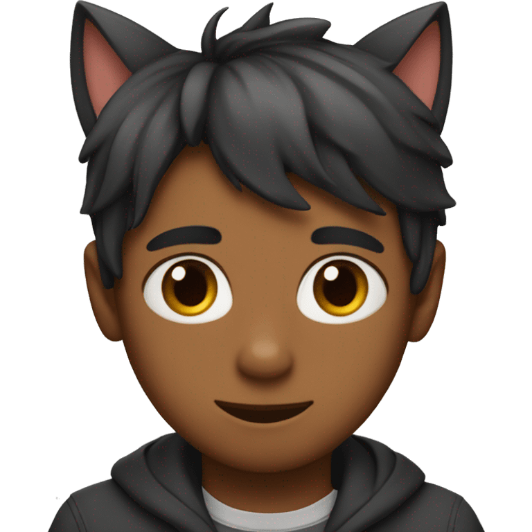 boy with cat ears and cat whiskers emoji