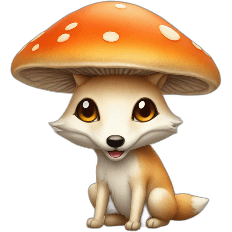 Mushroom fox emoji