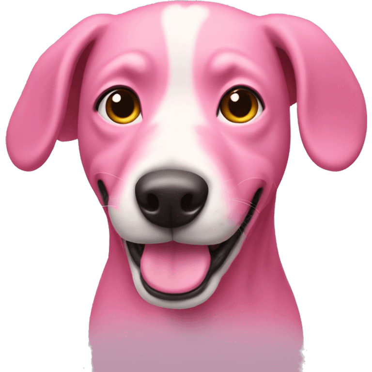 Pink dog emoji