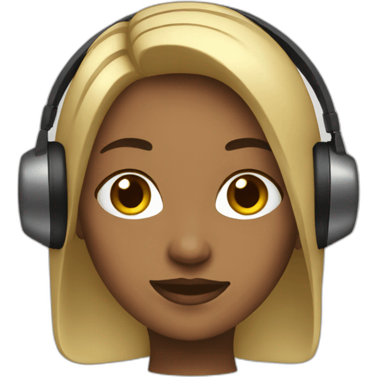 woman with headset emoji