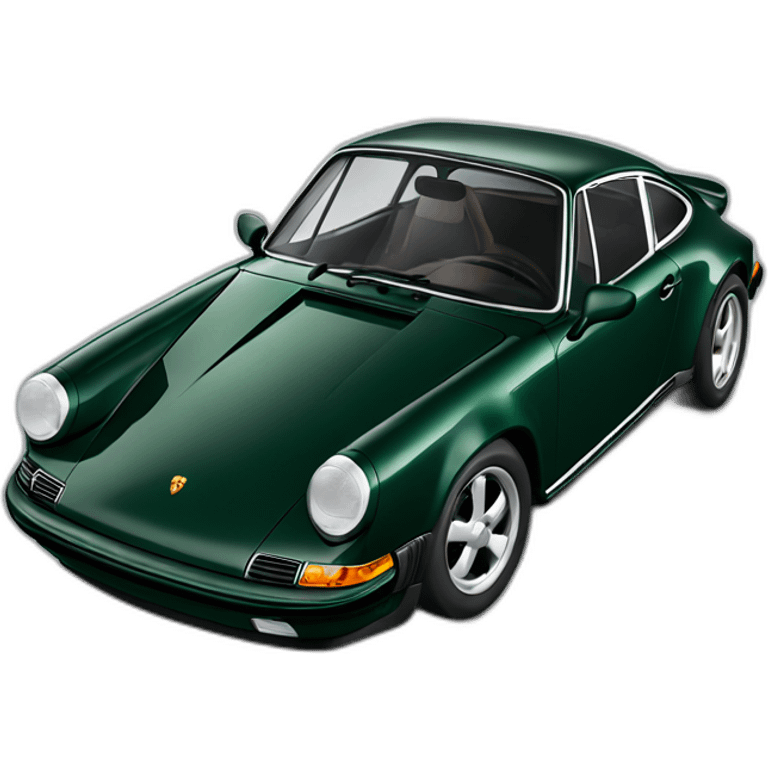 Porsche 911 dark green emoji