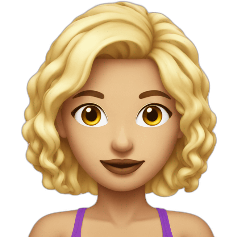 sexy blonde in swimsuit emoji