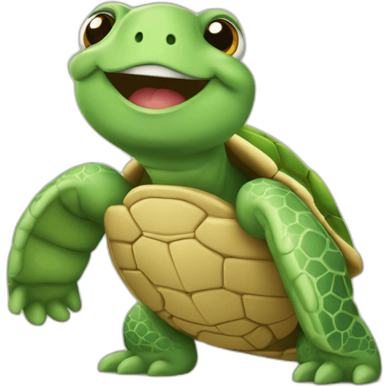 Tortue qui fait bisous emoji