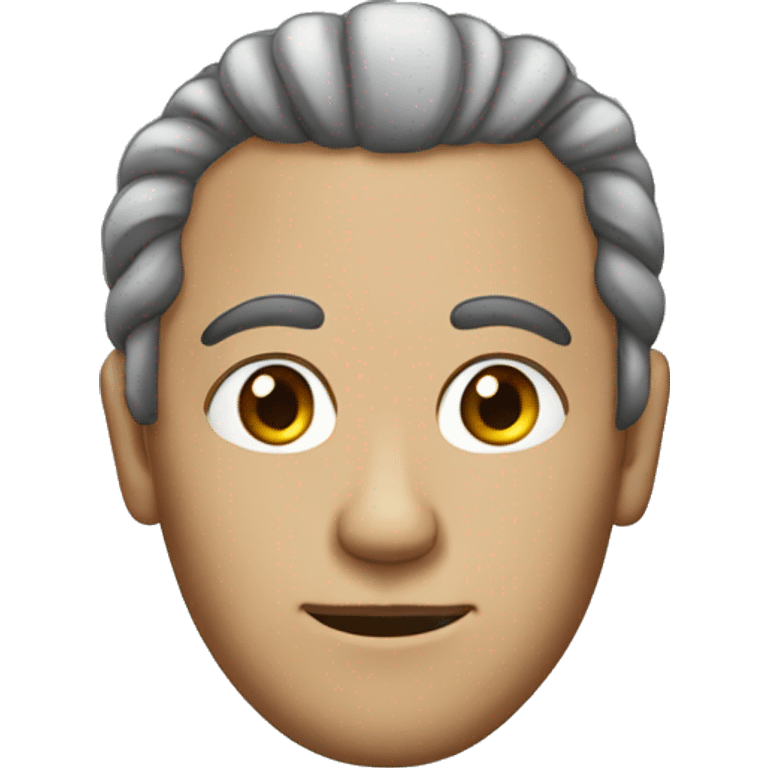 colonial man with hair in bun emoji