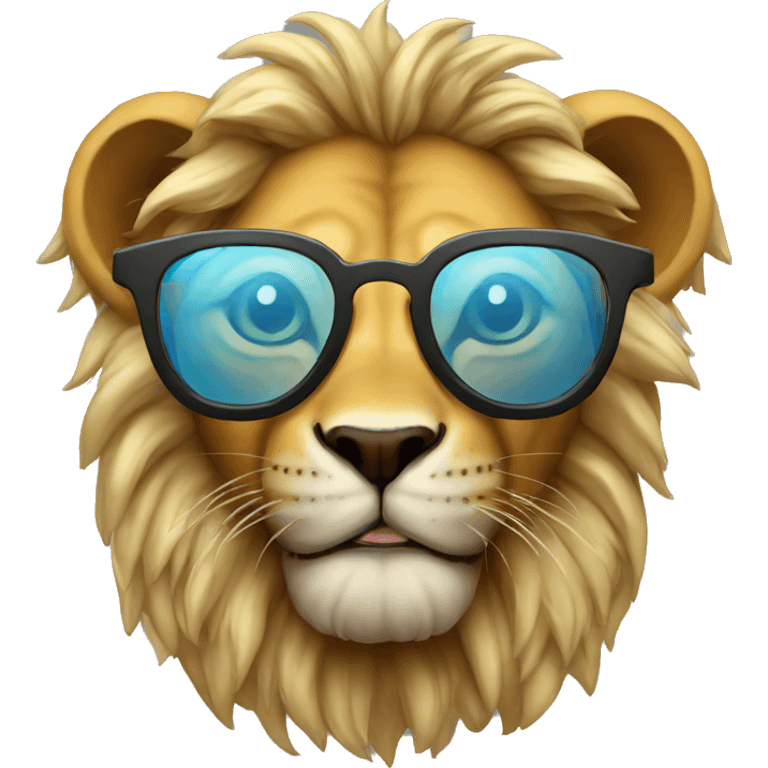 León con lentes  emoji