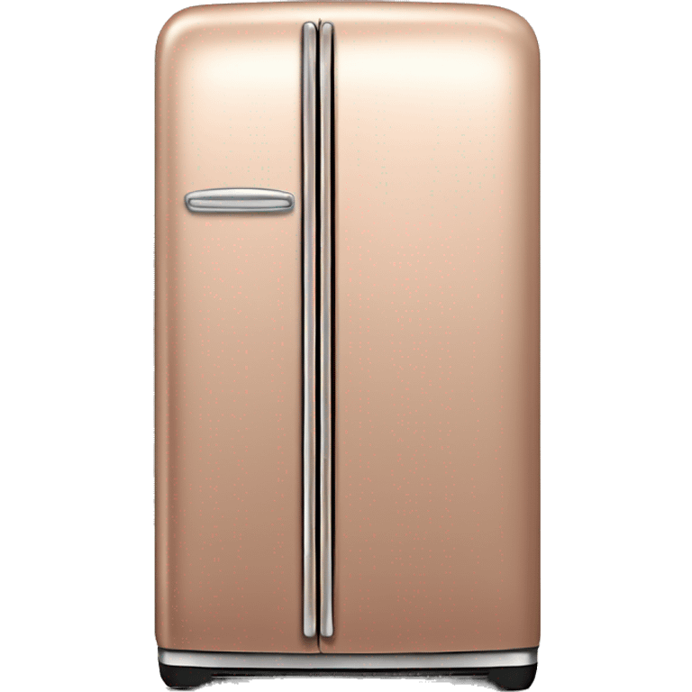 Realistic rose gold Retro vintage fridge. emoji