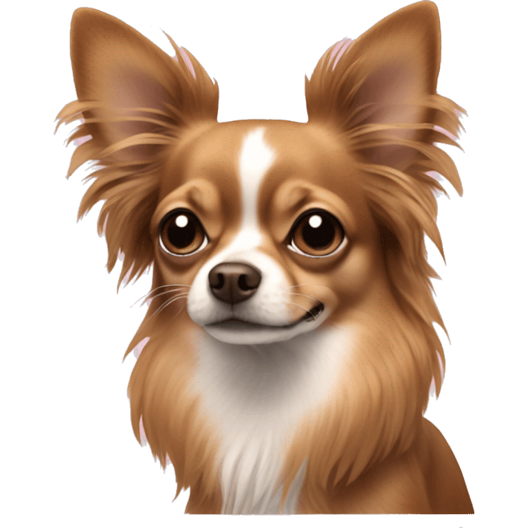 Brown longhair chihuahua emoji