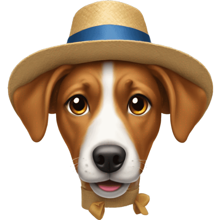 Dog waring a hat emoji