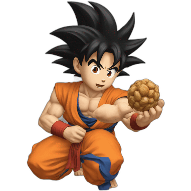 goku holding nuts emoji