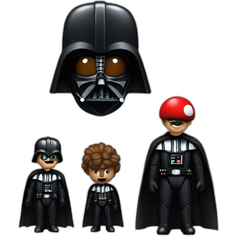 Darth vader with Mario bros emoji