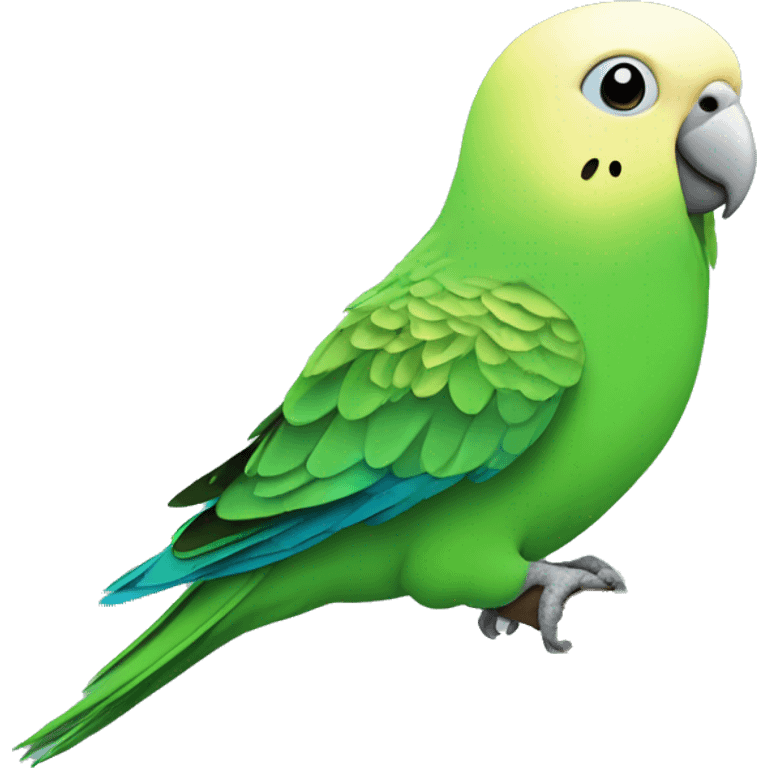 a green male parakeet budgie emoji