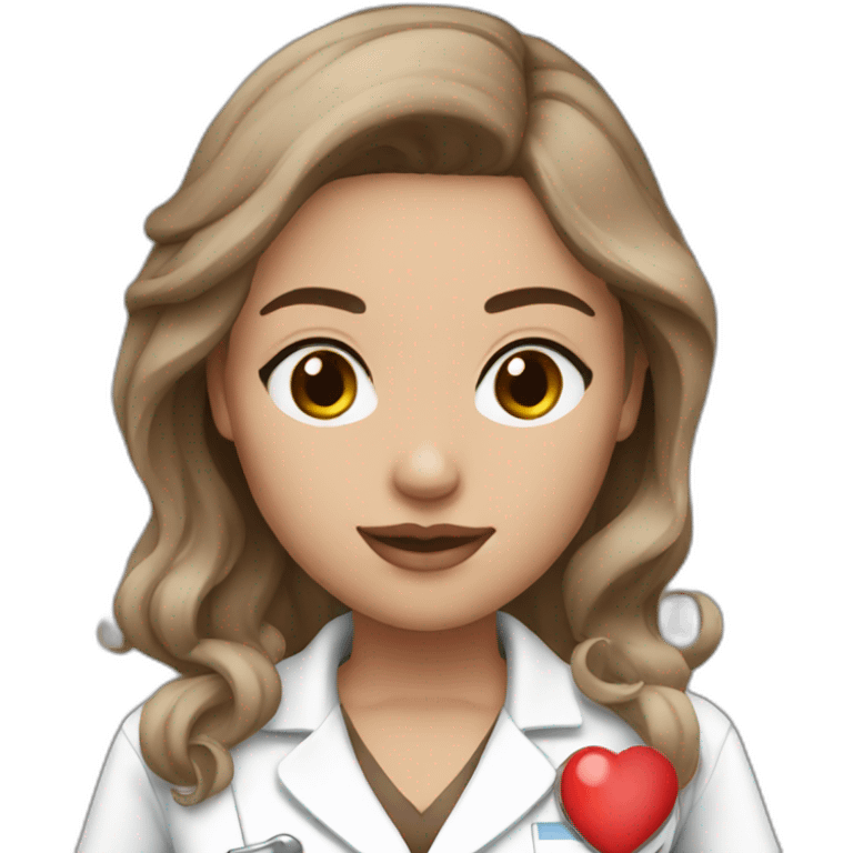 sexy nurse white skin brown hair emoji