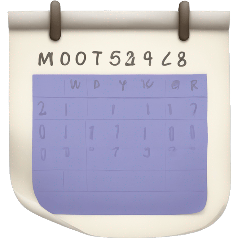 daily calendar Monday writen as Mon emoji