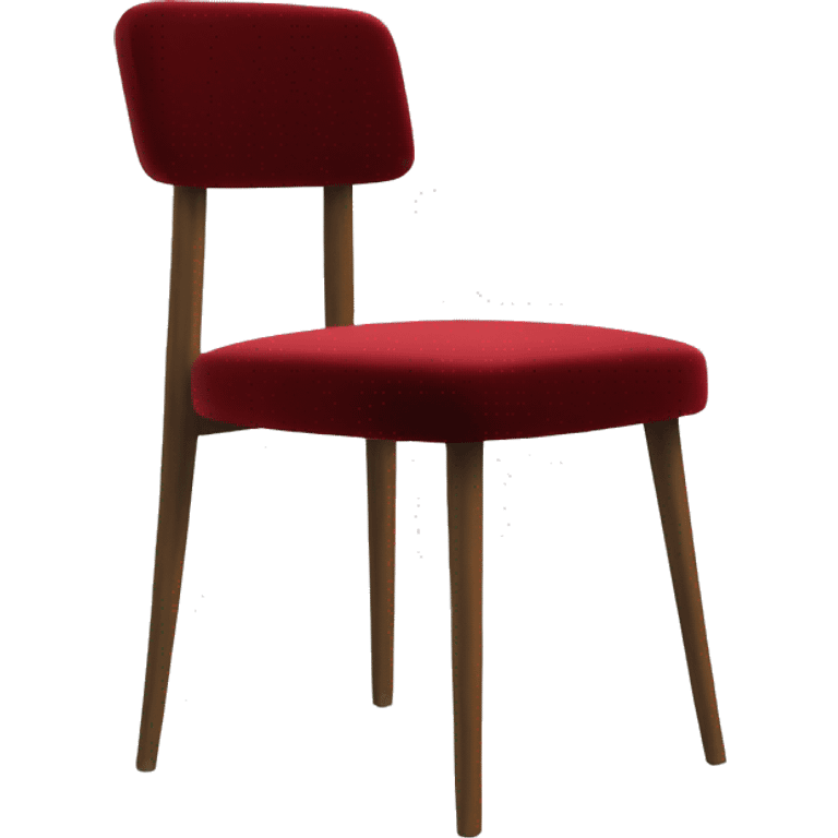 modern looking, simple velvet dining chair, on 4 legs and with really simple but nice looking rest emoji