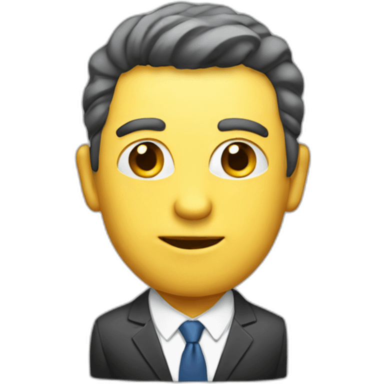 TV head businessman emoji