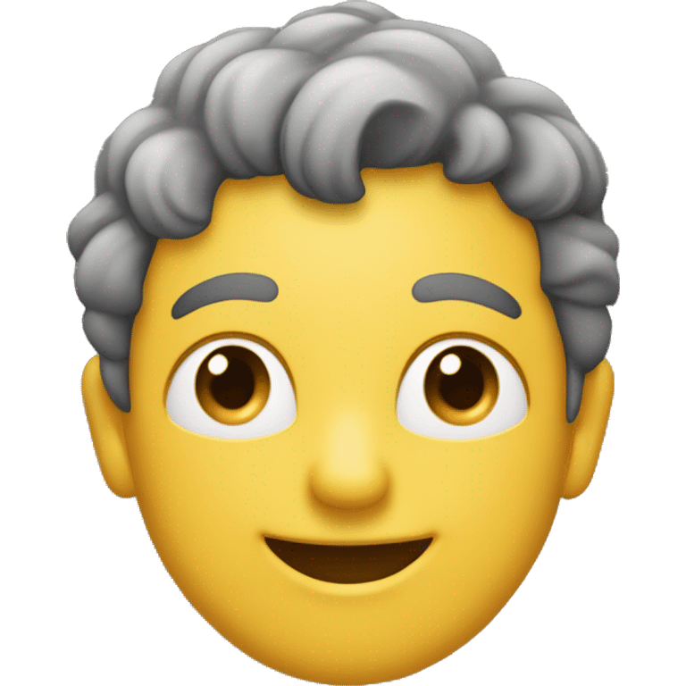 sobrancelha levantada com um sorriso na cara emoji