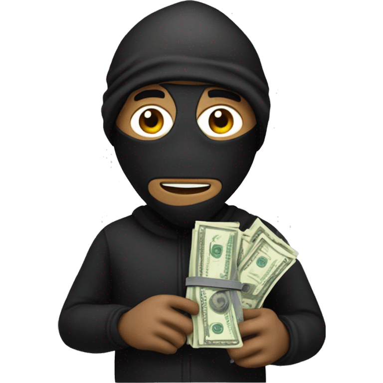 Robber with a bag of money  emoji