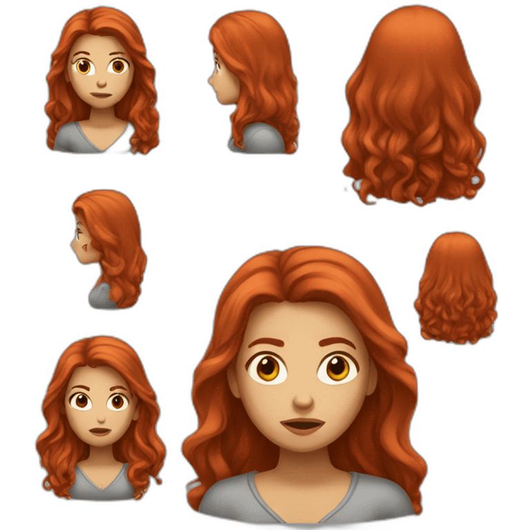 womam with long redhair indignant emoji