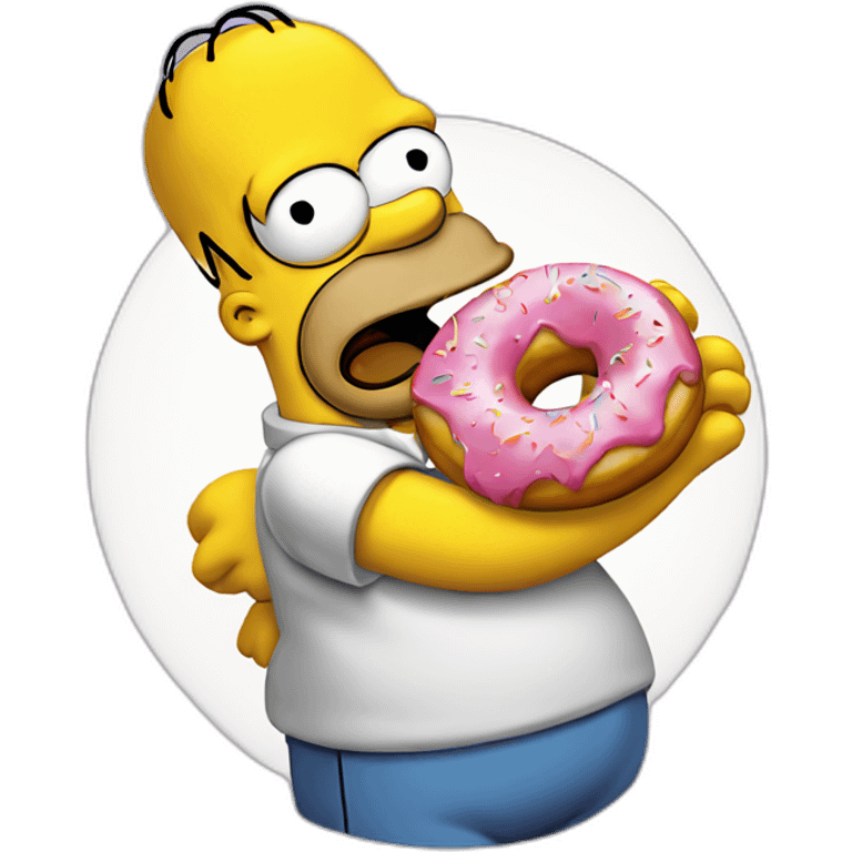 Homer simpson eating a donuts emoji