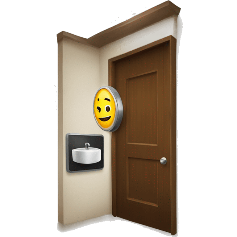 Hotel hanging door sign  emoji