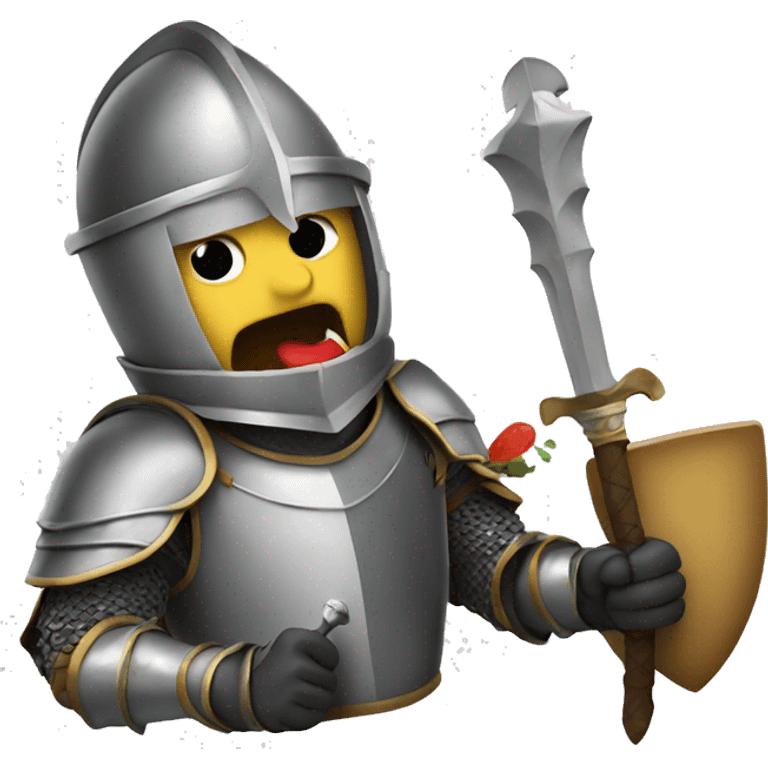 Knight eating emoji