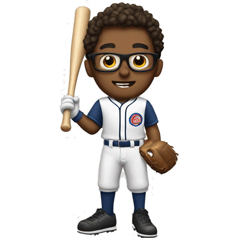 super nerd playing baseball emoji