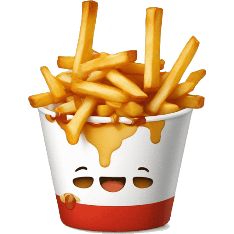 Poutin eats poutine emoji