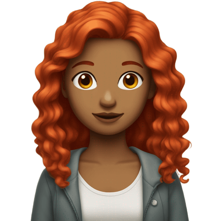 Girl with red hair emoji