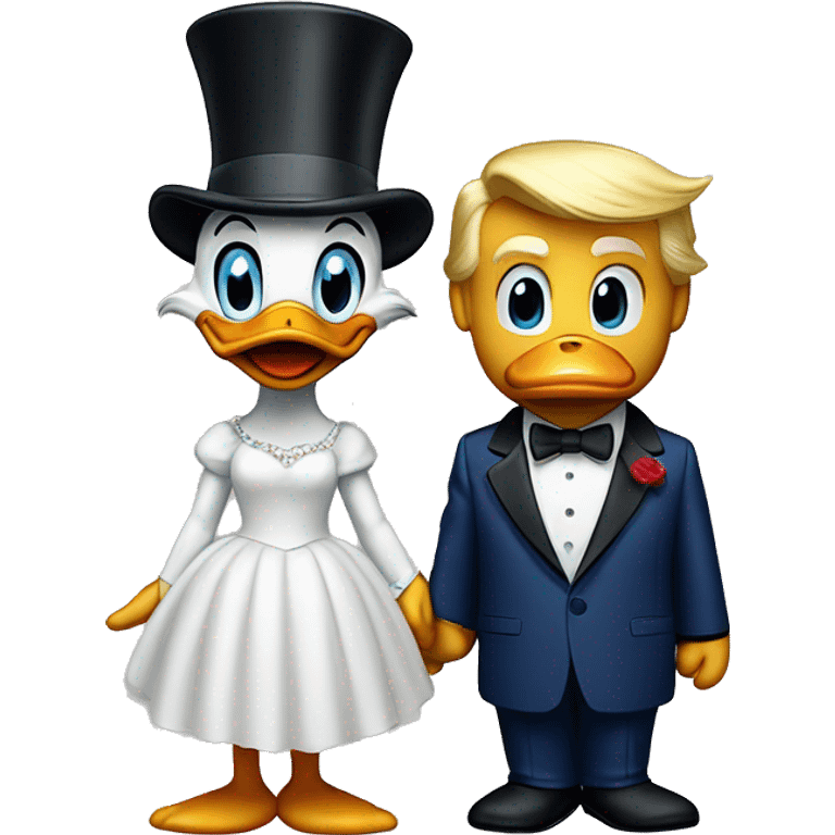 donald duck and donald trump married emoji