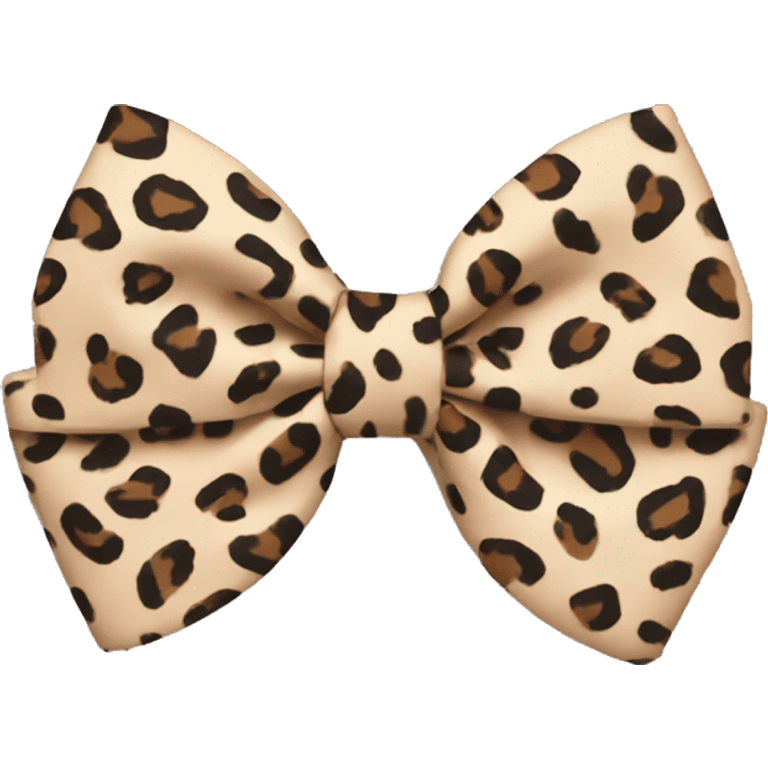 muted colours Leopard print bow emoji