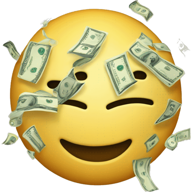 an emoji with number 10 million and also dollar and money around emoji